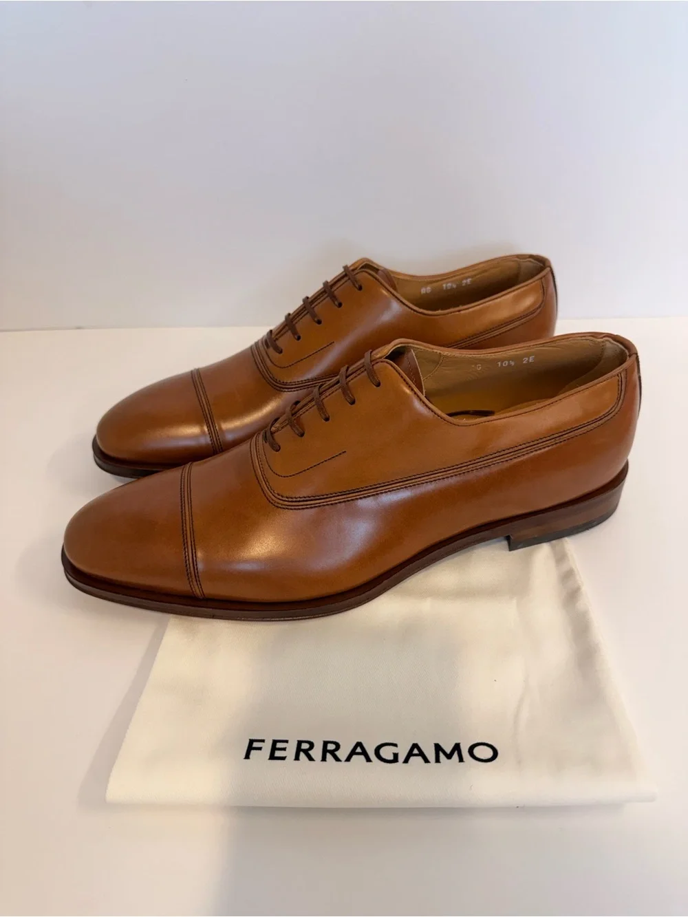 Ferragamo Men's Fermin‎ Leather Oxford Shoes Size 10.5 EE